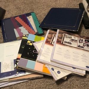 Scrapbook paper and books